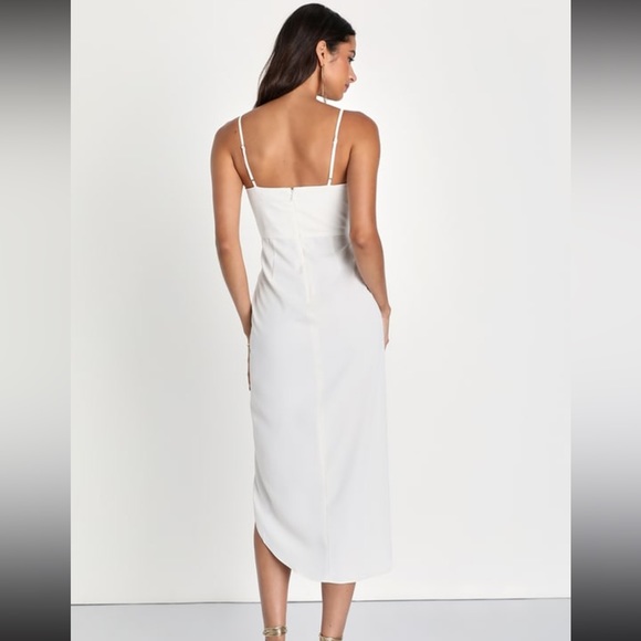 Lulus Reinette White Midi Dress - Picture 4 of 6